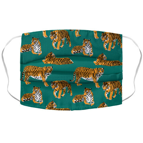 Tiger Pattern Accordion Face Mask
