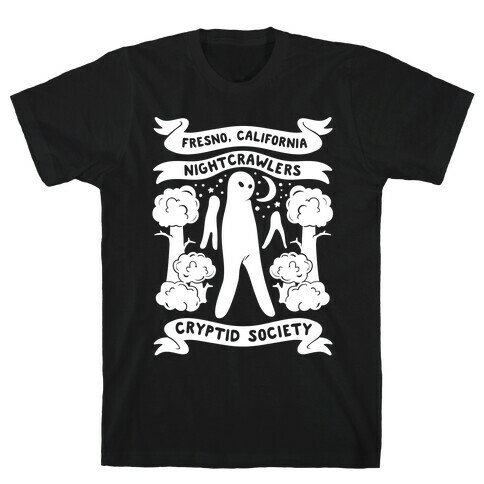 Fresno Nightcrawlers Cryptid Society White Print T-Shirt