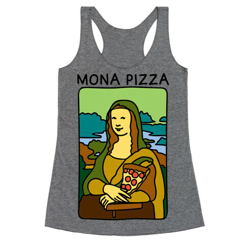 Mona Pizza Parody Racerback Tank Top