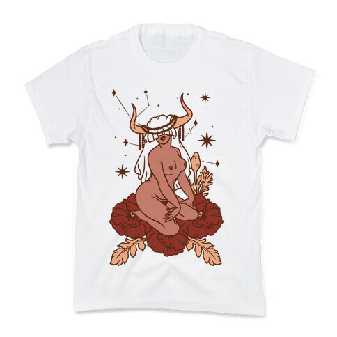 Zodiac Pinup Taurus Kids T-Shirt