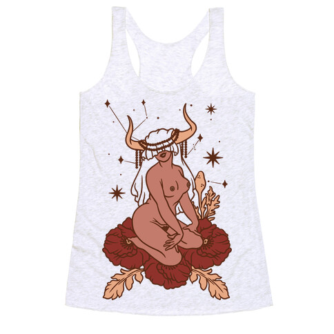 Zodiac Pinup Taurus Racerback Tank Top