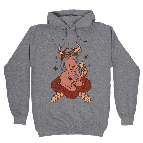 Zodiac Pinup Taurus Hooded Sweatshirt