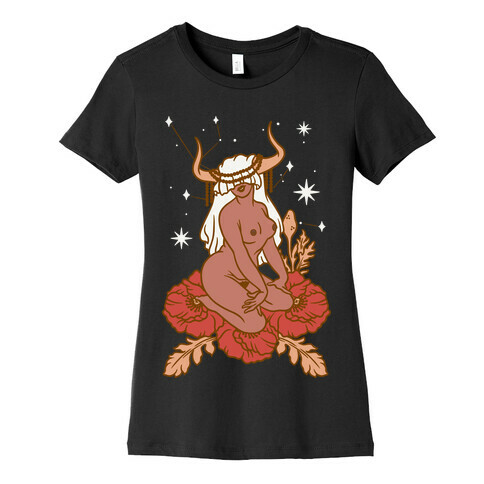 Zodiac Pinup Taurus Womens T-Shirt