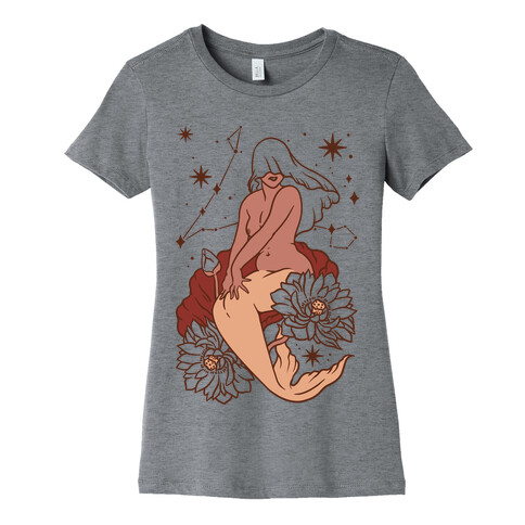 Zodiac Pinup Pisces Womens T-Shirt