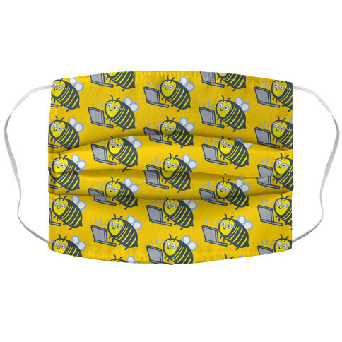 Worker (From Home) Bee Accordion Face Mask