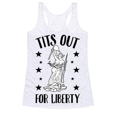 Tits Out For Liberty Racerback Tank Top