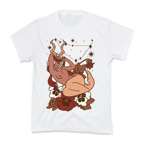 Zodiac Pinup Capricorn Kids T-Shirt