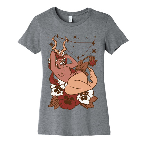 Zodiac Pinup Capricorn Womens T-Shirt