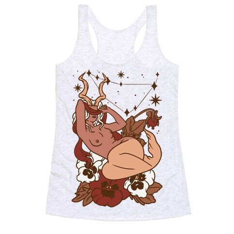 Zodiac Pinup Capricorn Racerback Tank Top