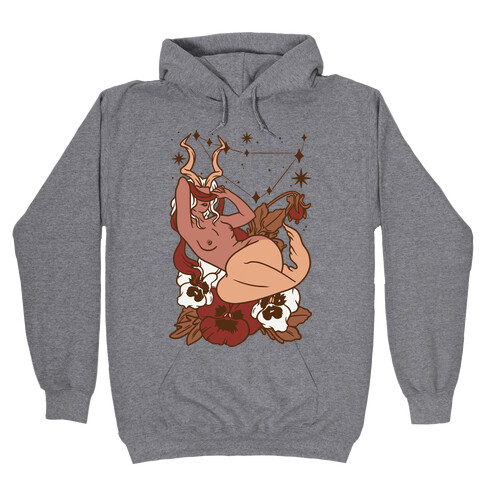 Zodiac Pinup Capricorn Hooded Sweatshirt