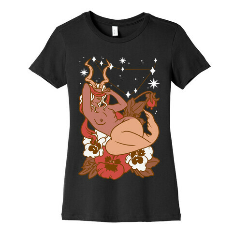 Zodiac Pinup Capricorn Womens T-Shirt