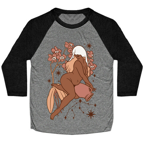 Zodiac Pinup Aquarius Baseball Tee