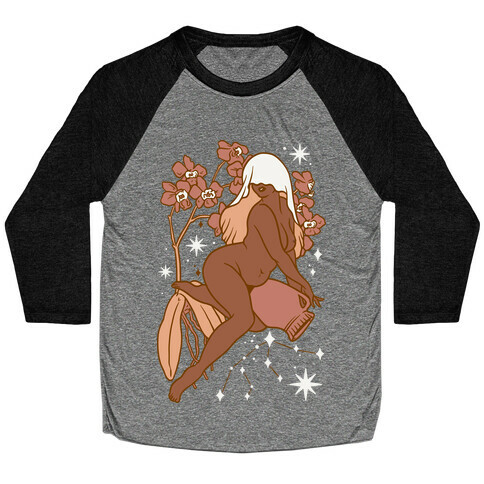 Zodiac Pinup Aquarius Baseball Tee