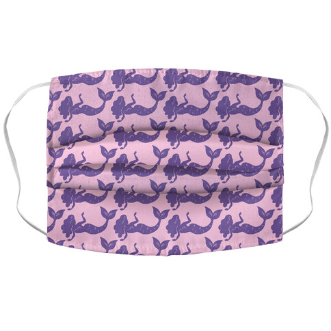 Pink and Purple Mermaid Pattern  Accordion Face Mask