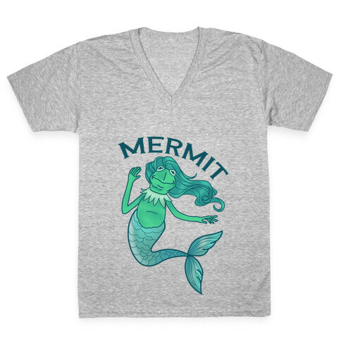 Mermit the Merfrog V-Neck Tee Shirt