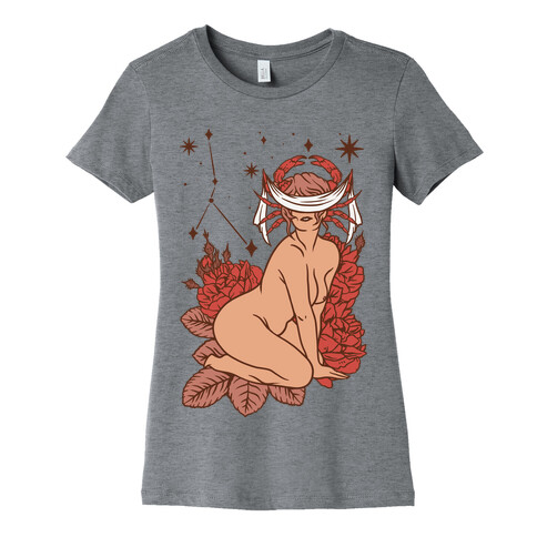 Zodiac Pinup Cancer Womens T-Shirt