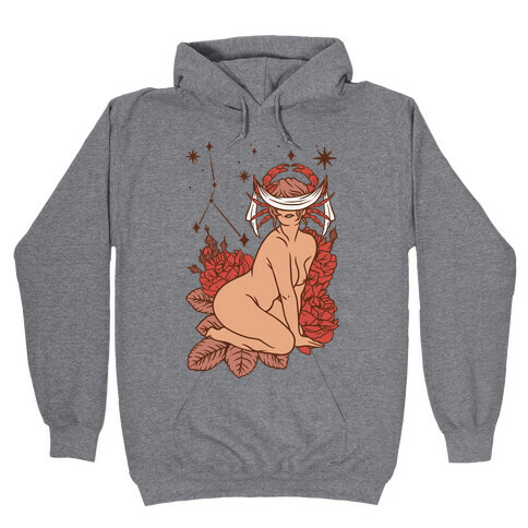 Zodiac Pinup Cancer Hooded Sweatshirt