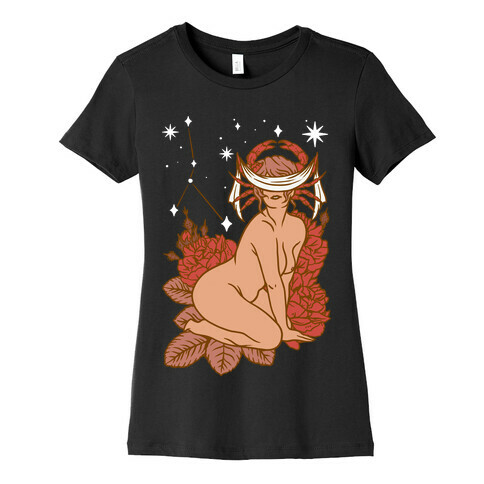 Zodiac Pinup Cancer Womens T-Shirt