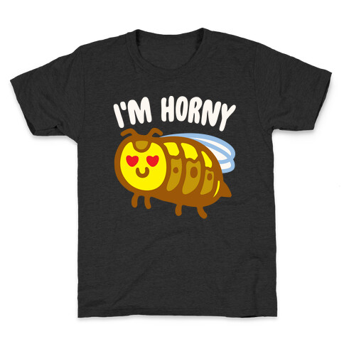 I'm Horny Hornet Parody White Print Kids T-Shirt