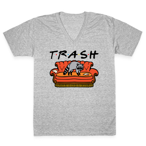 Trash Friends Parody V-Neck Tee Shirt