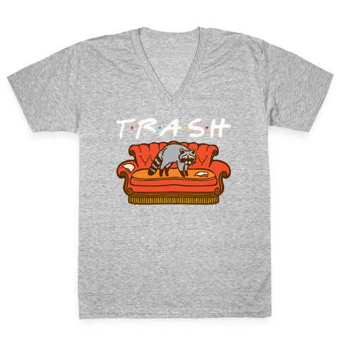 Trash Friends Parody V-Neck Tee Shirt