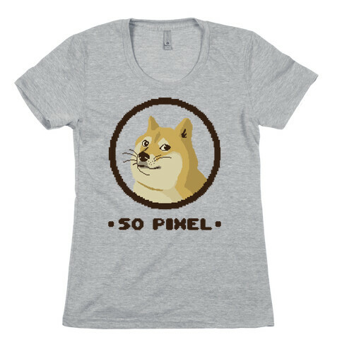 Pixel Doge Womens T-Shirt