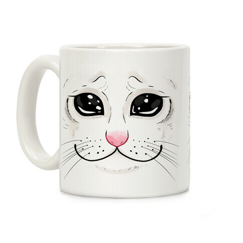 Crying Cat Face Coffee Mug