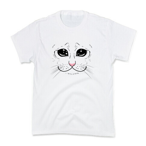 Crying Cat Face Kids T-Shirt