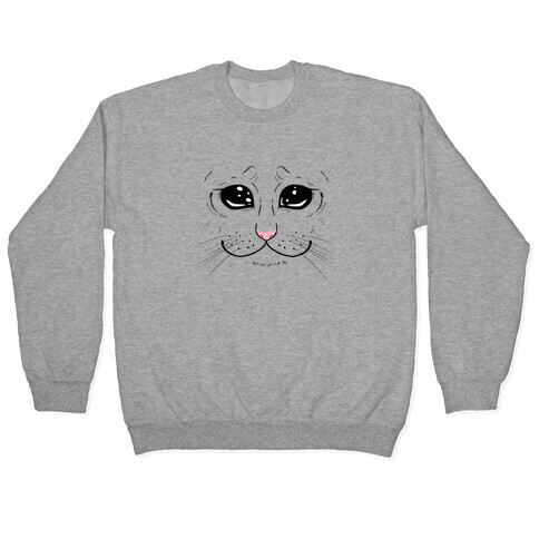 Crying Cat Face Pullover