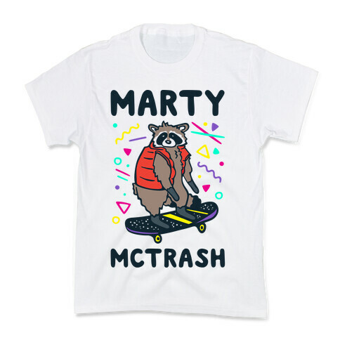 Marty McTrash Raccoon Parody Kids T-Shirt