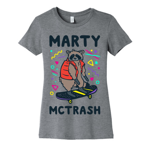 Marty McTrash Raccoon Parody Womens T-Shirt