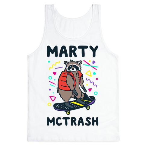 Marty McTrash Raccoon Parody Tank Top