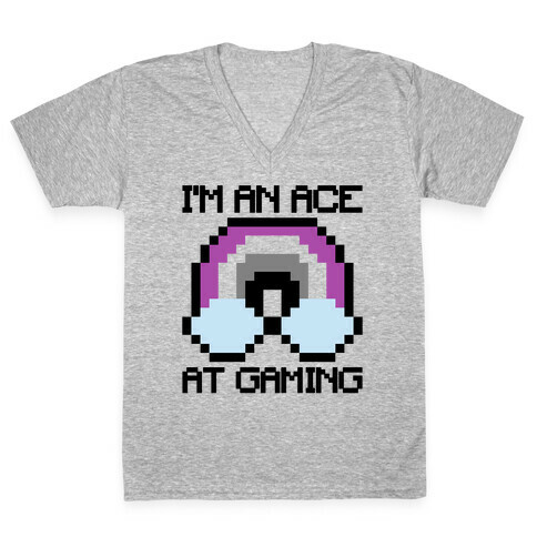I'm An Ace At Gaming V-Neck Tee Shirt