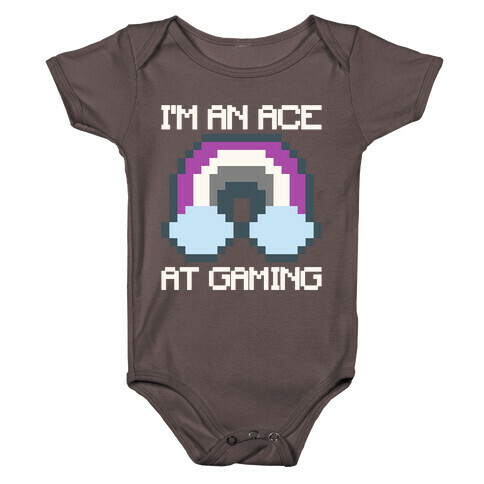 I'm An Ace At Gaming White Print Baby One-Piece