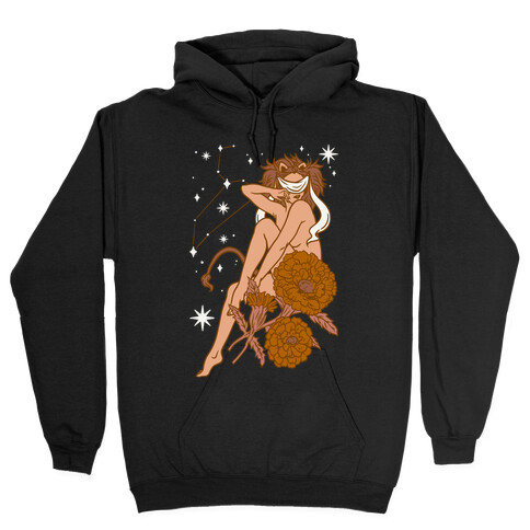 Zodiac Pinup Leo Hooded Sweatshirt