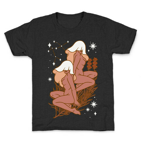 Zodiac Pinup Gemini Kids T-Shirt