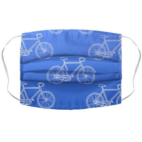 Bikes Blue Gradient Accordion Face Mask