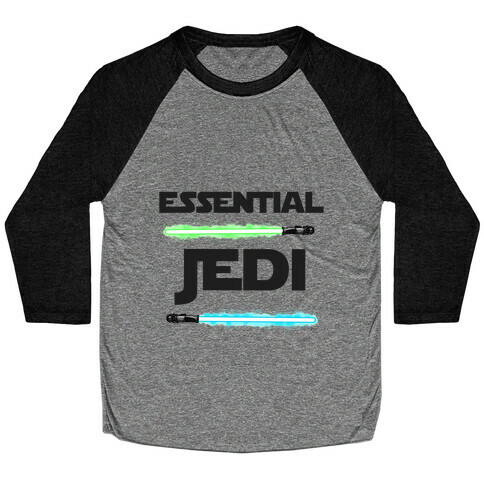 Essential Jedi Parody Lightsaber Baseball Tee
