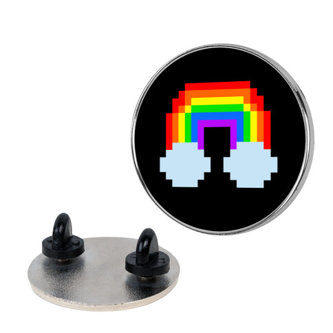 Gaymers Play With Pride Pixel Rainbow  Pin