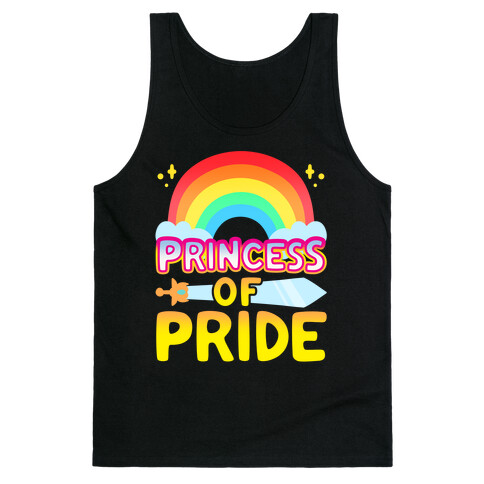 Princess of Pride Parody White Print Tank Top