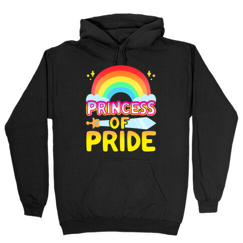 Princess of Pride Parody White Print Hooded Sweatshirt