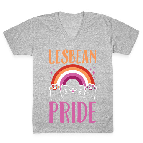 Lesbean Pride V-Neck Tee Shirt