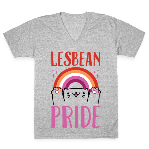 Lesbean Pride V-Neck Tee Shirt