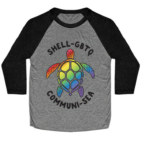 ShellGBTQ Communisea (LGBTQ Turtle) Baseball Tee