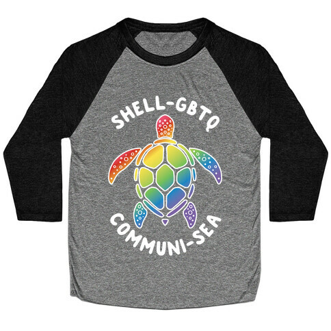 ShellGBTQ Communisea (LGBTQ Turtle) Baseball Tee