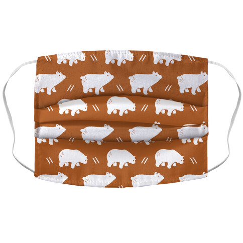 Bear Rust Boho Pattern Accordion Face Mask