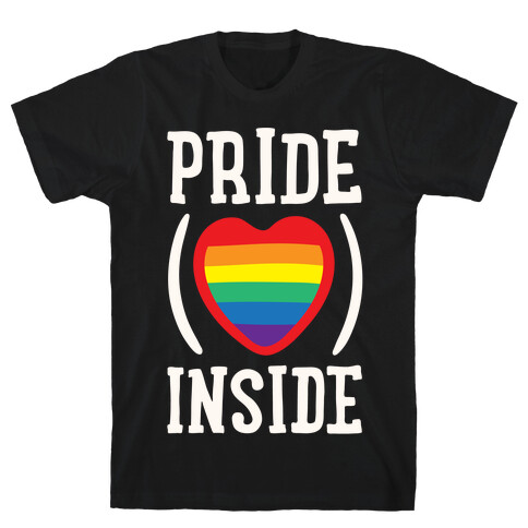 Pride Inside White Print T-Shirt