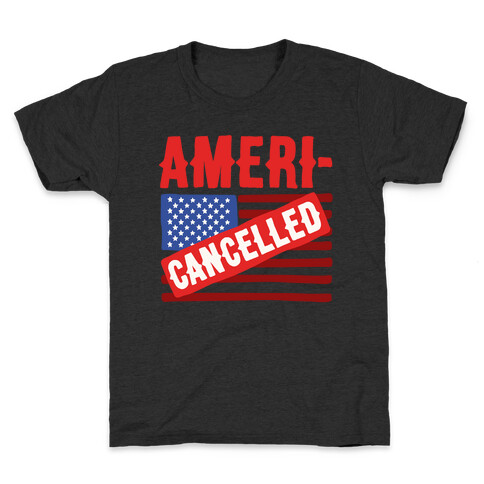 Americancelled White Print Kids T-Shirt