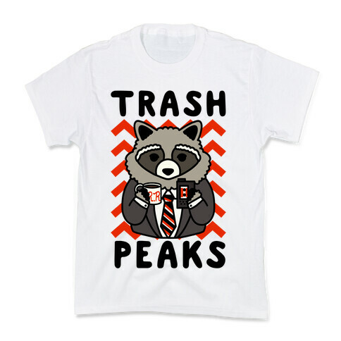 Trash Peaks Raccoon Kids T-Shirt