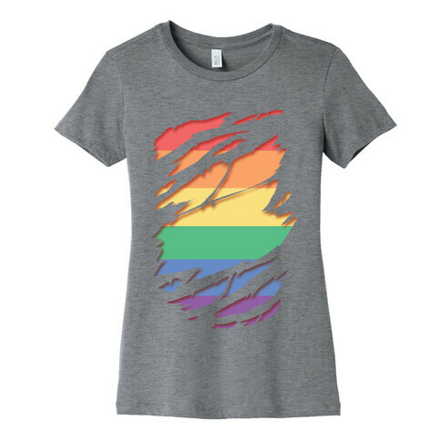 Ripped Shirt: Gay Pride Womens T-Shirt